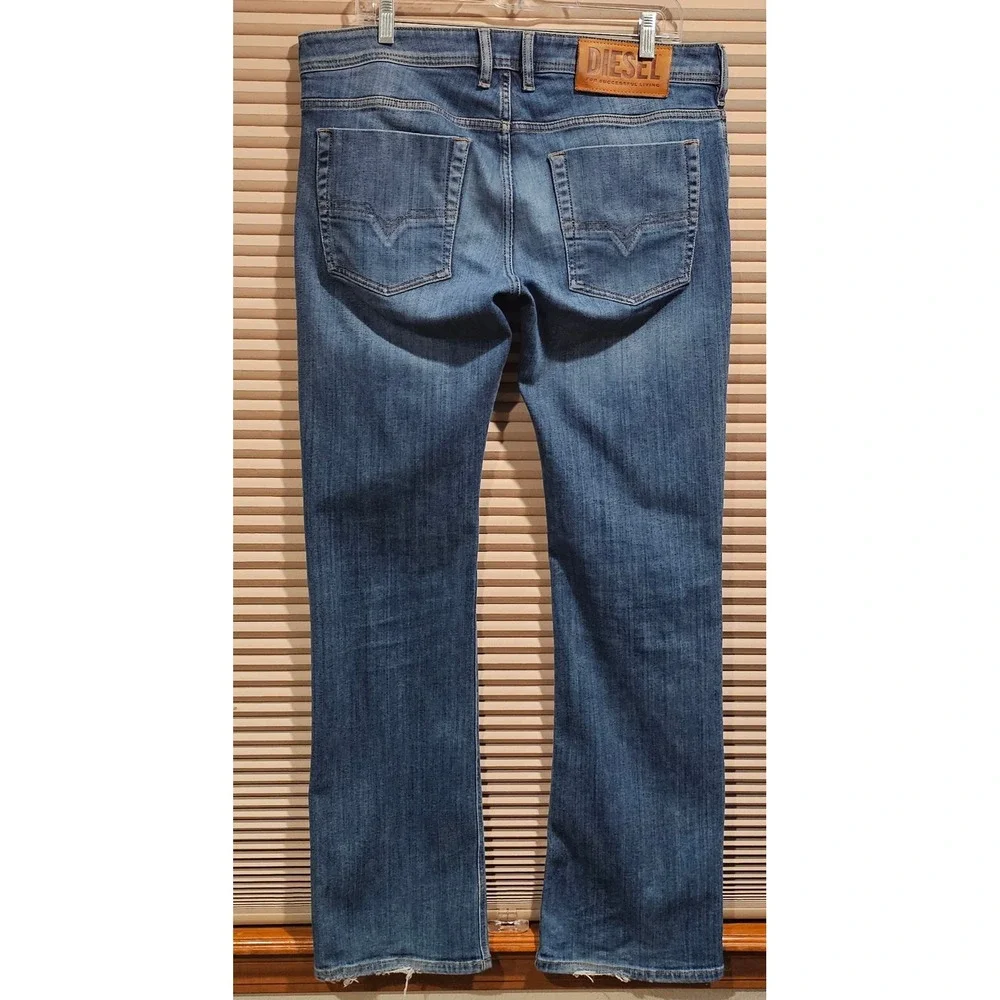 Diesel Zatiny Bootcut Jeans Mens W34 L32 Blue Medium Wash Stretch 09A80‎